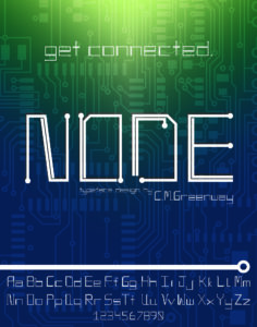 "NODE" Typeface Poster
